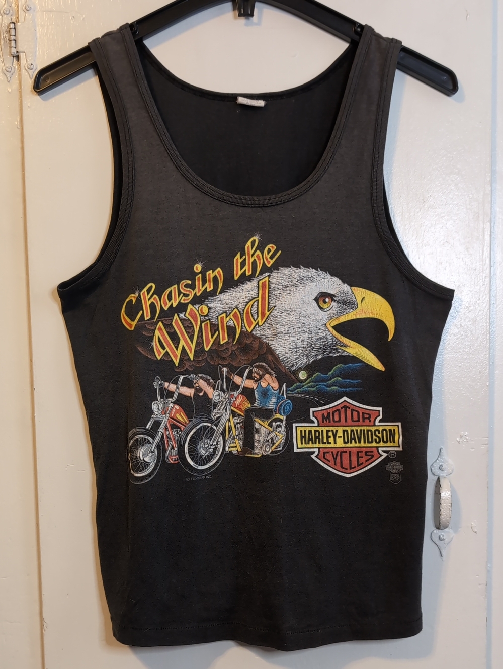 Vint. 80s Harley Davidson Eagle tank top mens large
